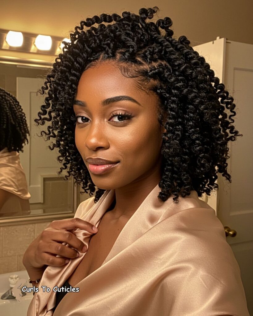 Bantu Knots Heatless hairstyle