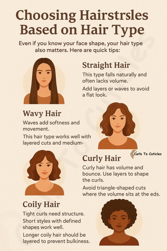 Choosing Hairstyles Based on Hair Type (Infographic)