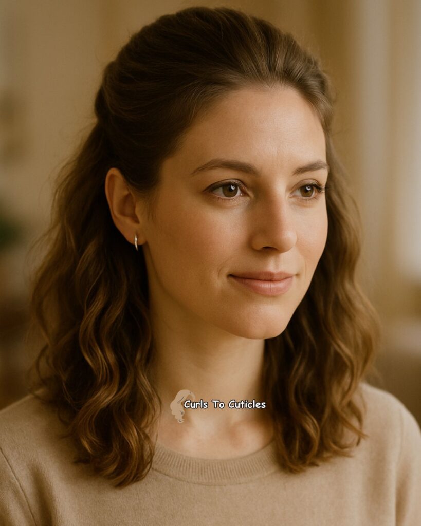 Clipped-Back Crown Effortlessly Chic Hairstyle