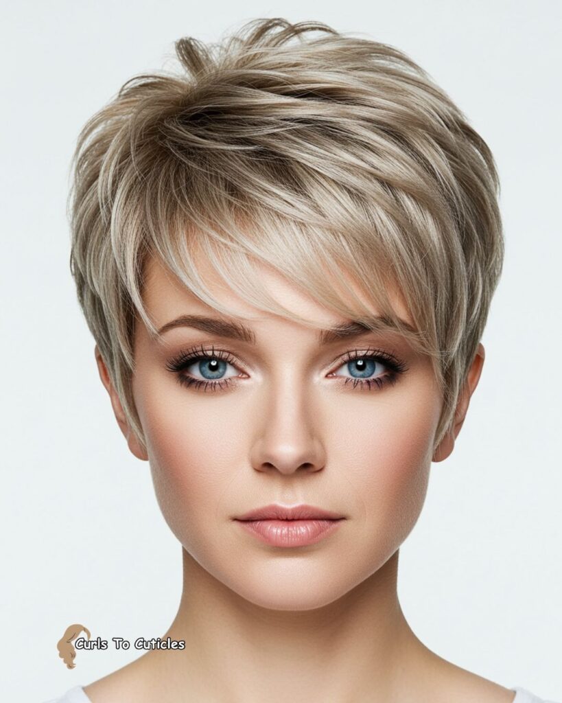 Feathered Pixie Chic Short Hairstyle