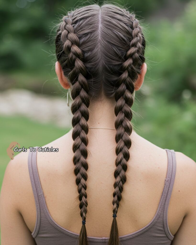 French Braids Heatless hairstyle