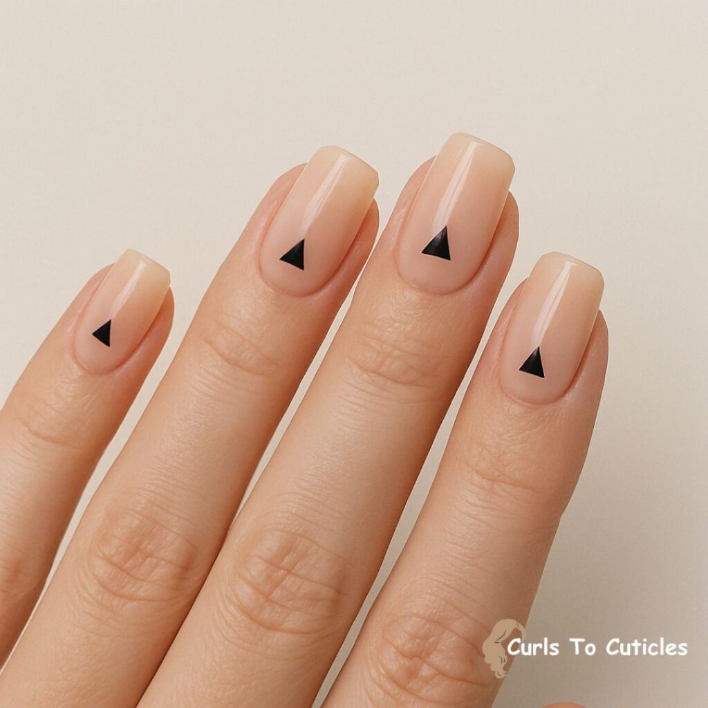 Geometric Shapes Chic Minimalist nail design