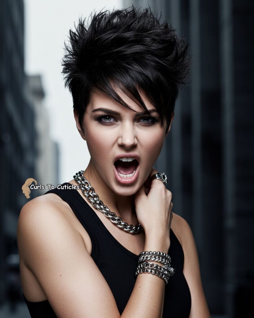 Halle Berry’s Spiky Layers Chic Short Hairstyle