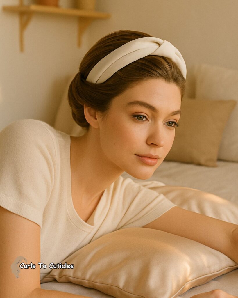 Headband Curls Heatless hairstyle
