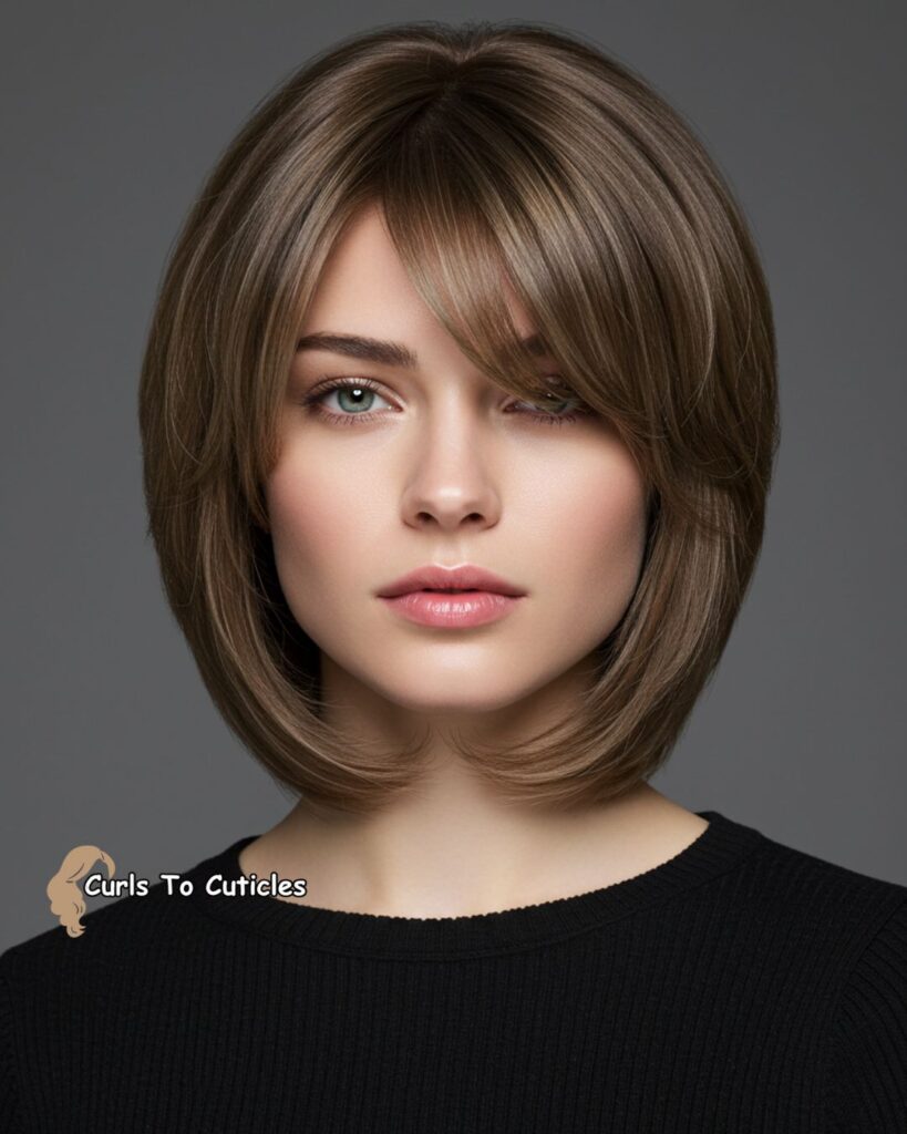 Medium Hairstyle for Diamond Faces