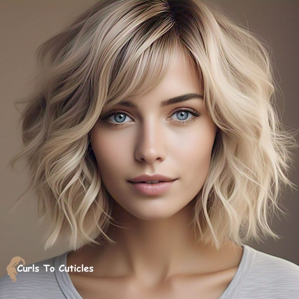 Medium Hairstyles for Diamond Faces 1