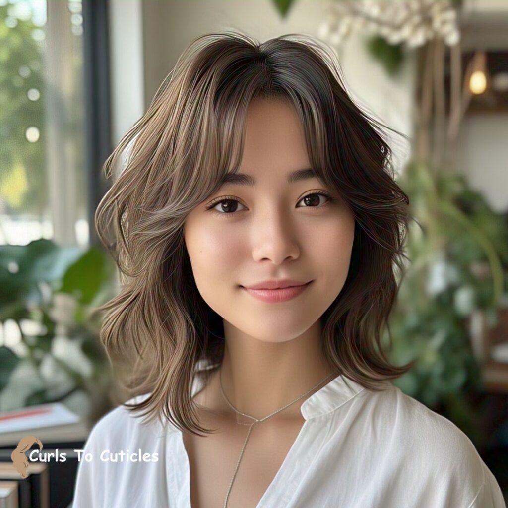 Medium Hairstyles for Diamond Faces 2