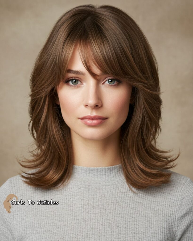 Medium length Hairstyle for square Faces