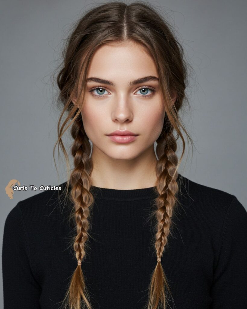 Mini Accent Braids Effortlessly Chic Hairstyle