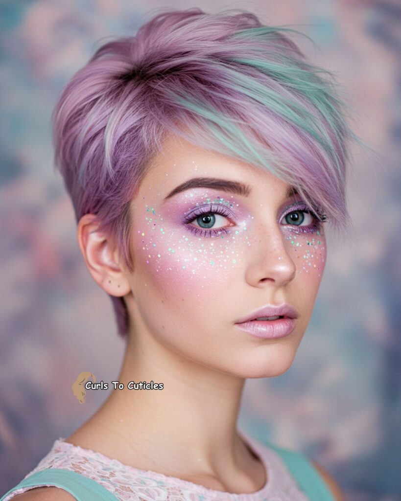 Pastel Colors on a Crop Chic Short Hairstyle