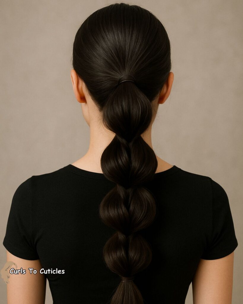 Pull-Through Braid Heatless hairstyle