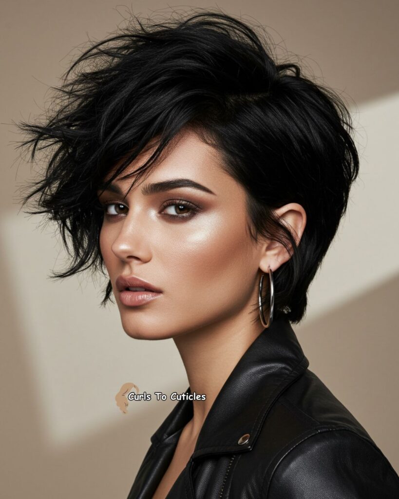 Rihanna’s Choppy Bob Chic Short Hairstyle version 1