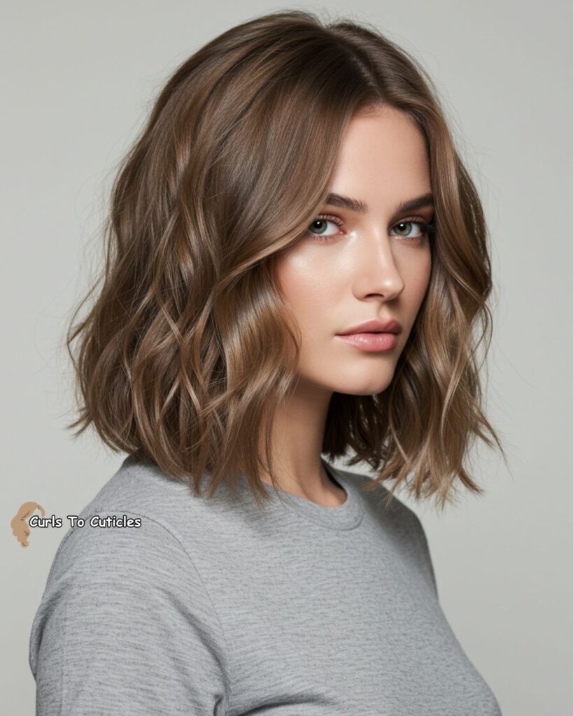 Soft Wavy Lob Chic Short Hairstyle