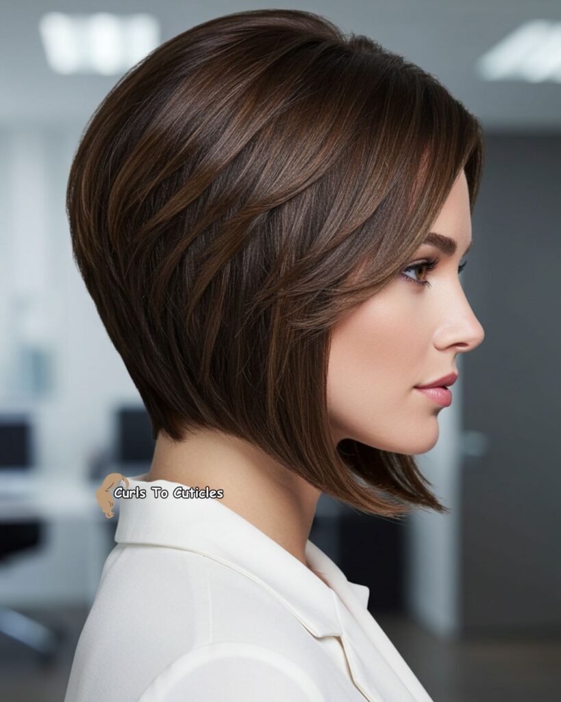 Tapered Bob with Side Part Chic Short Hairstyle