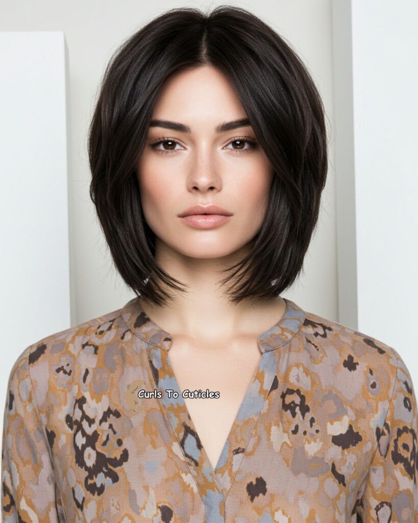 Textured Blunt Cut Chic Short Hairstyle