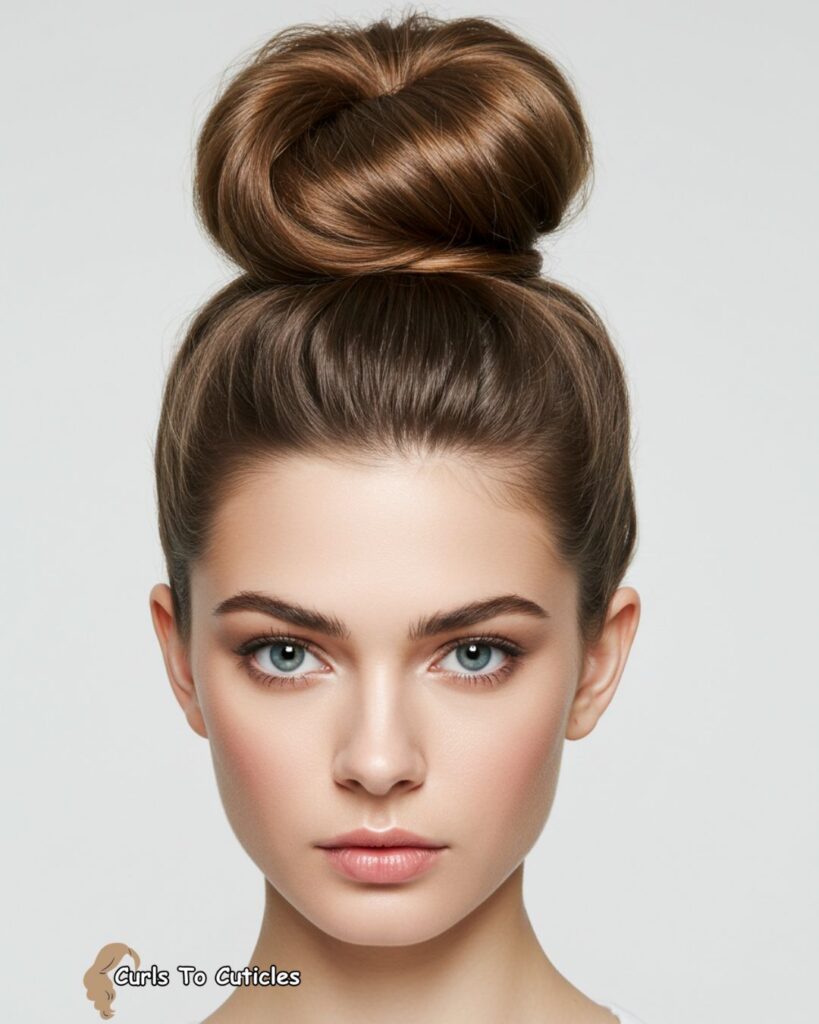 Top Knot Heatless hairstyle