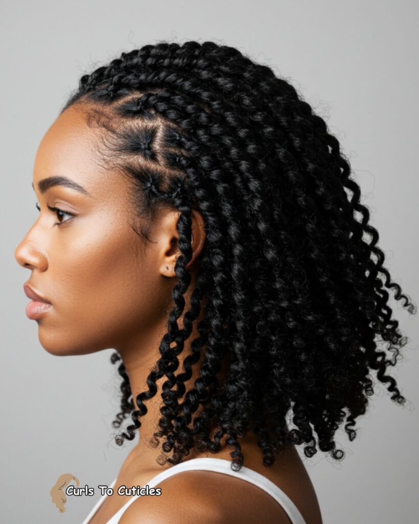 Two-Strand Twist Heatless hairstyle