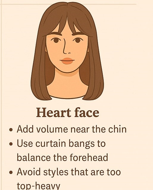 perfect hairstyle for Heart Face