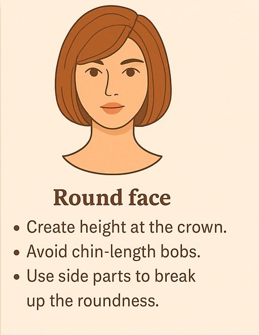 perfect hairstyle for round face