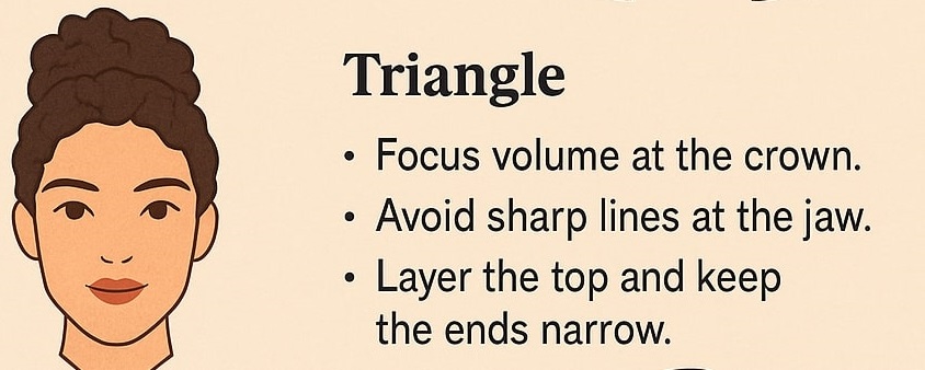 perfect hairstyle for Triangle Face