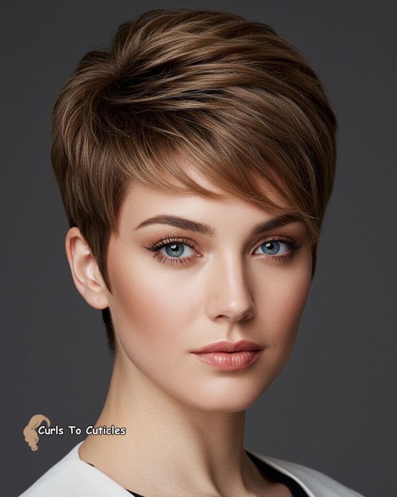 short pixie with volume Hairstyle for Oval Faces
