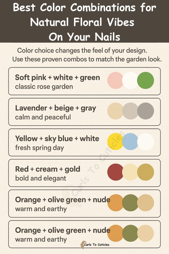 Best Color Combinations for Natural Floral Vibes on your nails