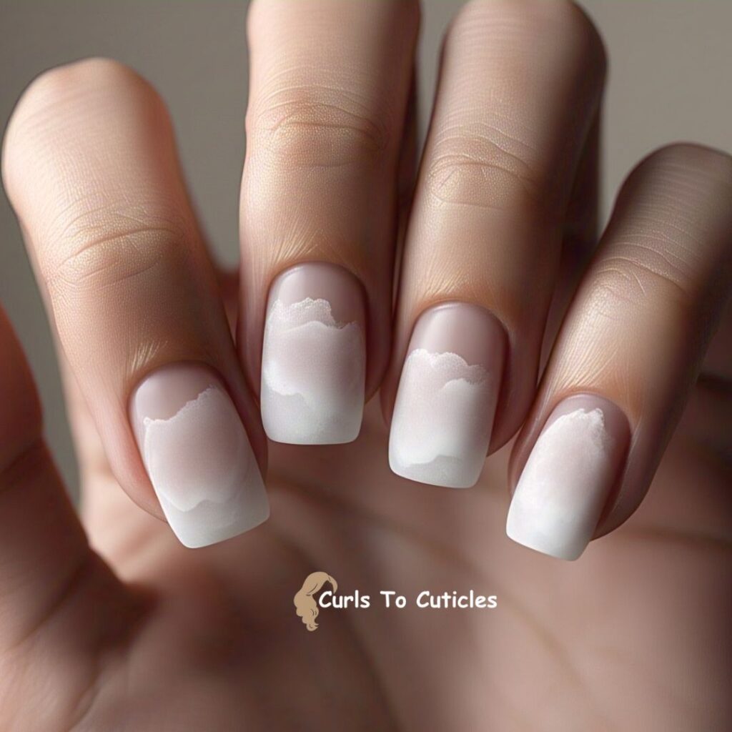 Cloudy Layers Moonstone-Inspired nail design