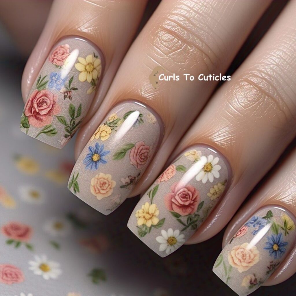 Floral Stickers Floral Nail Art