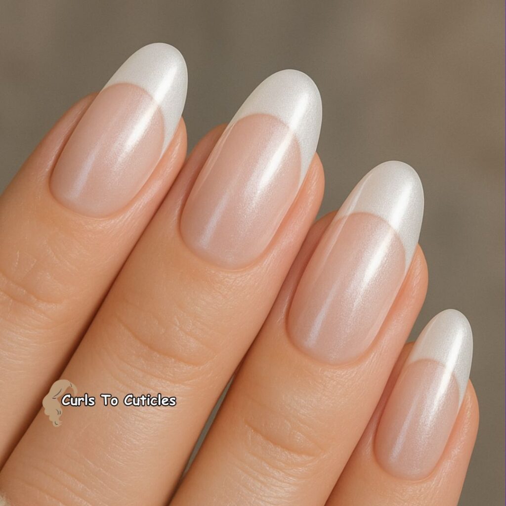French Tip Glaze Donut Nails Design