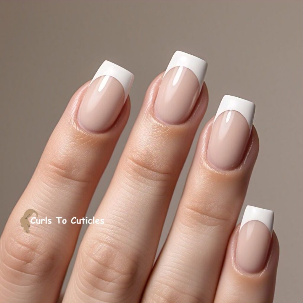 French Tips Wedding Nail Design