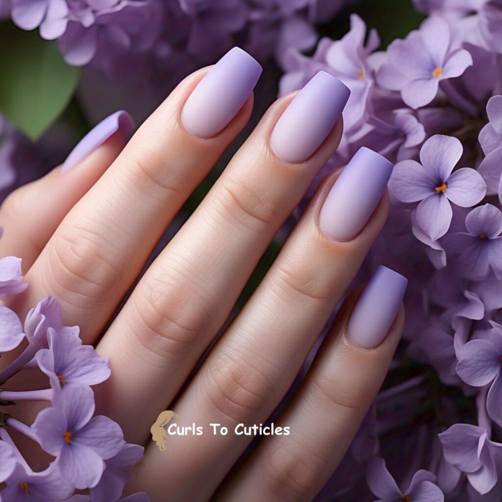 Lavender Ombré spring nail designs