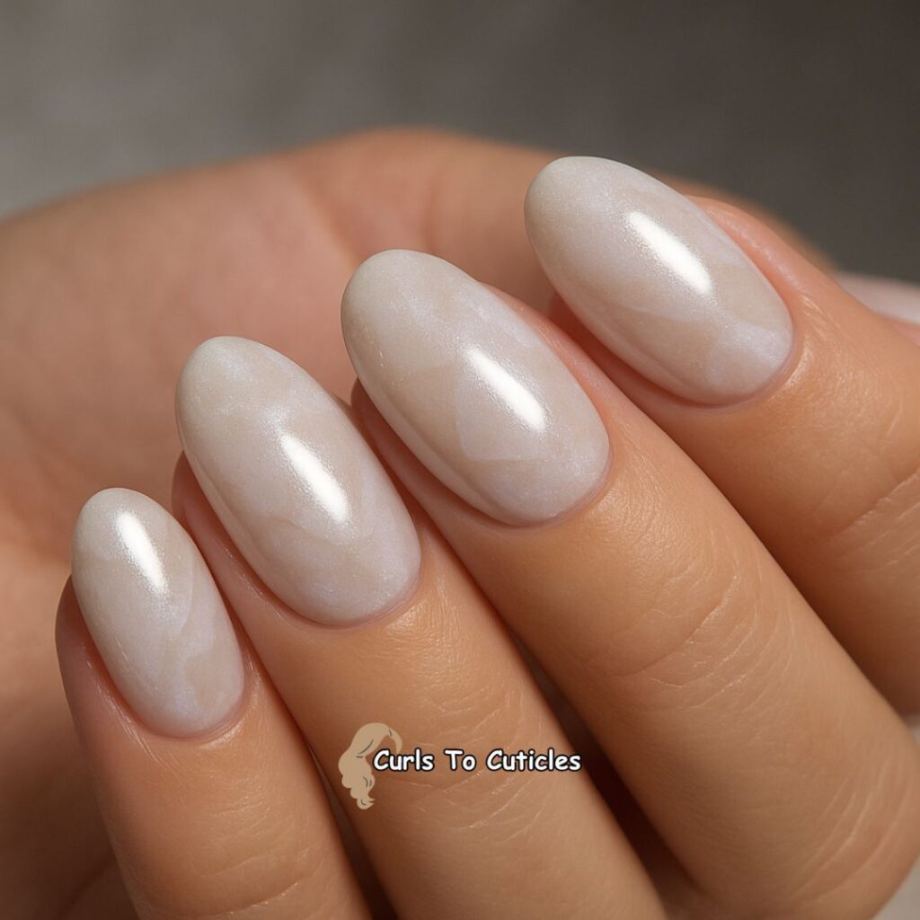 Marble Effect Glaze Donut Nails Design