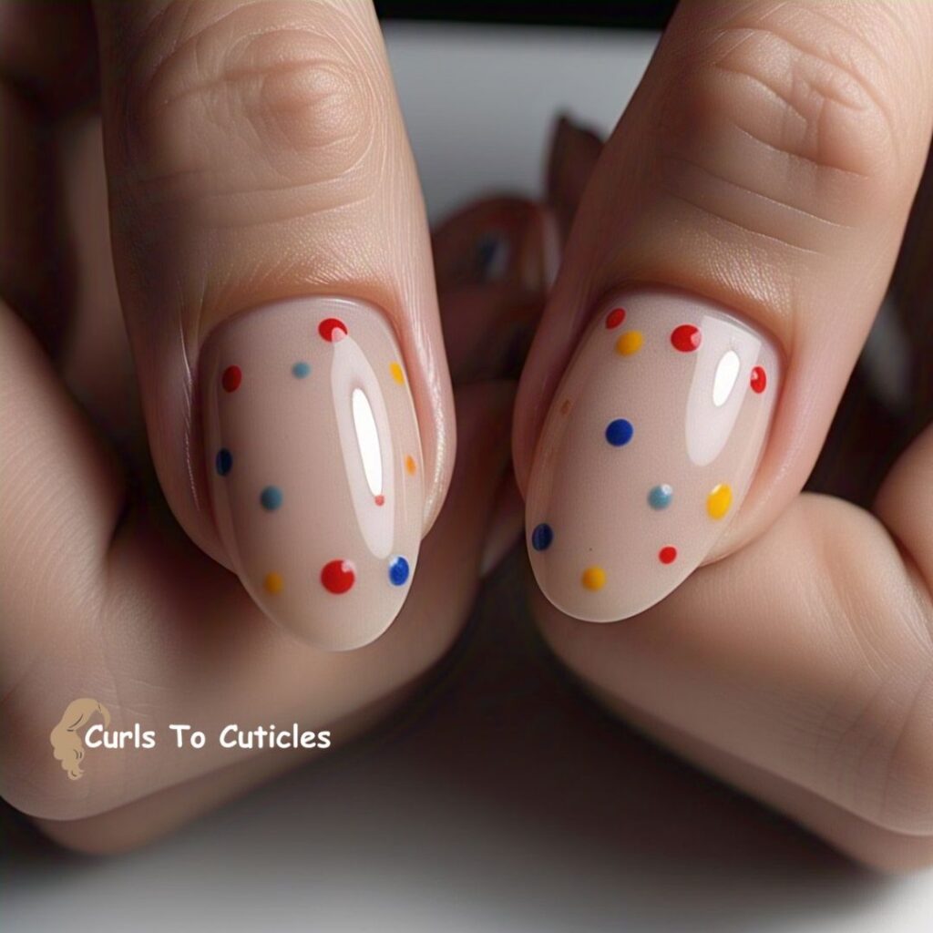 Minimalist Dots summer nails design