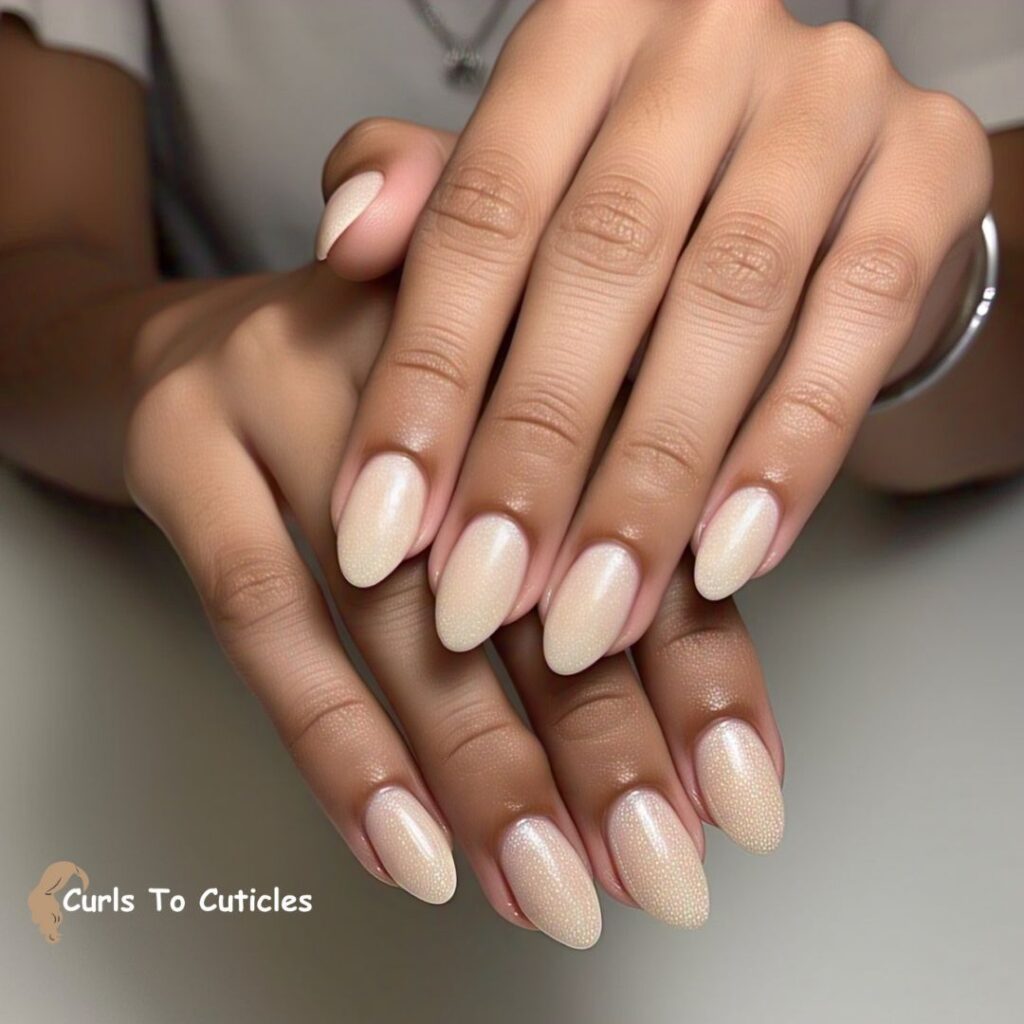 Neutral Gradient nude nail design