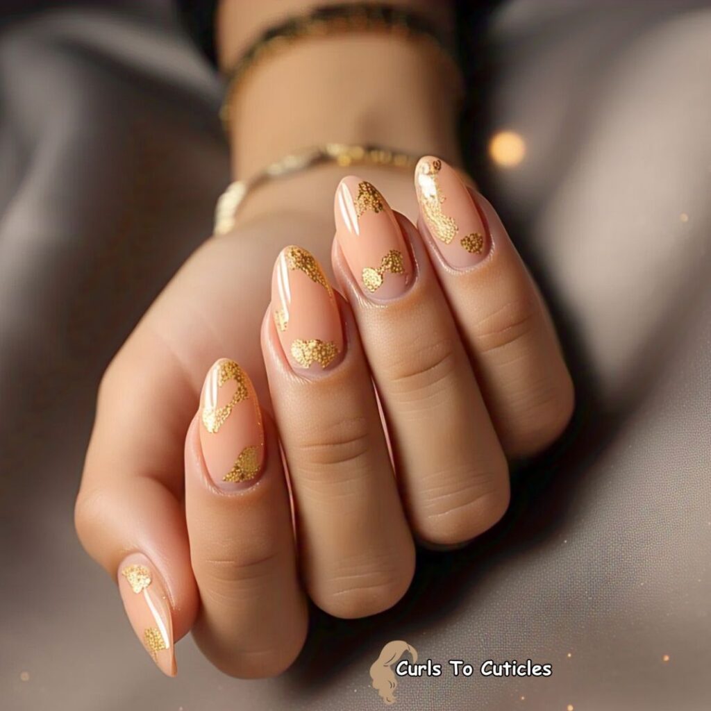 Peach Pastel spring nail designs