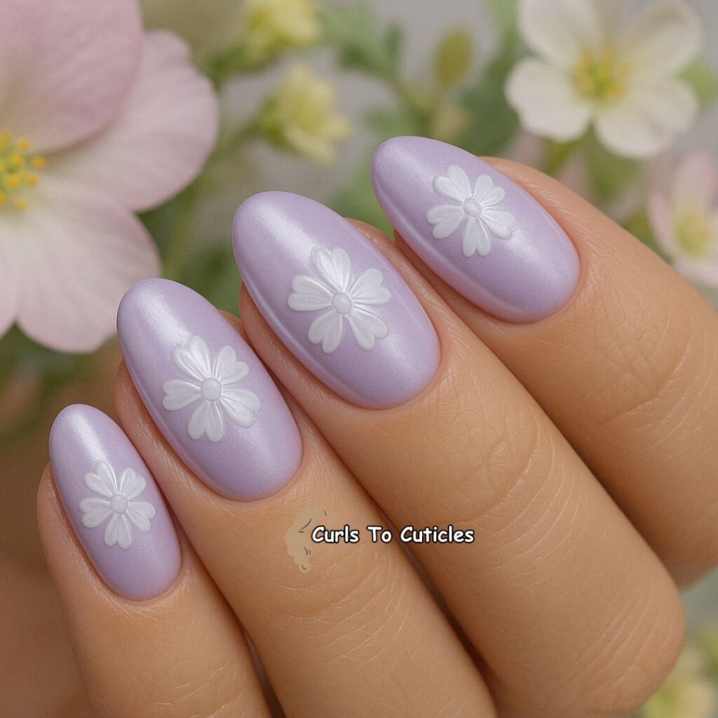 Spring Bloom Glaze Donut Nails Design