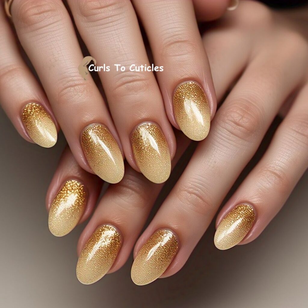 Topaz Glitter Ombre Topaz inspired nail design
