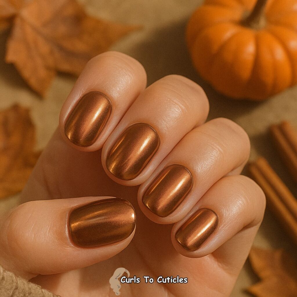 Autumn Spice Glaze Donut Nails Design