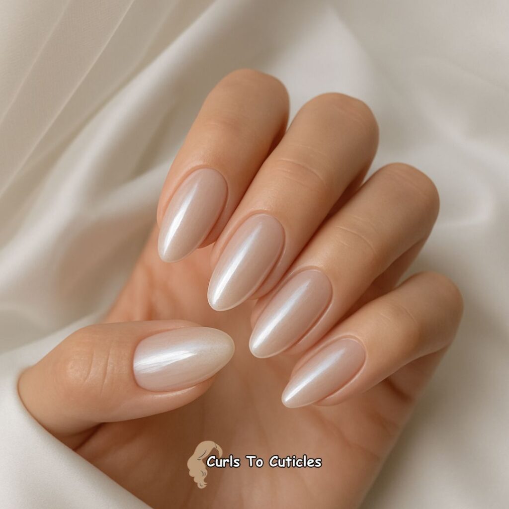 Bridal Glazed Donut Nails Design