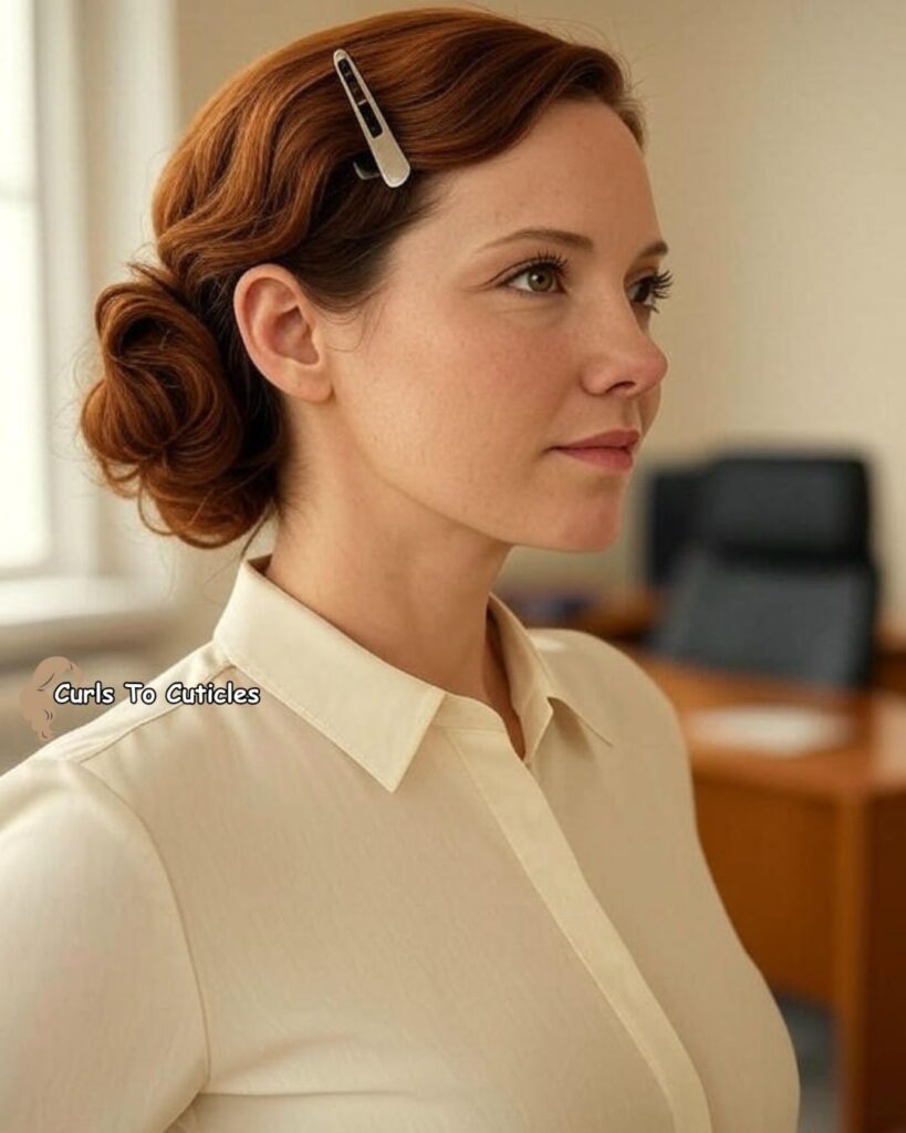Low Side Bun Chic Claw Clip Hairstyle