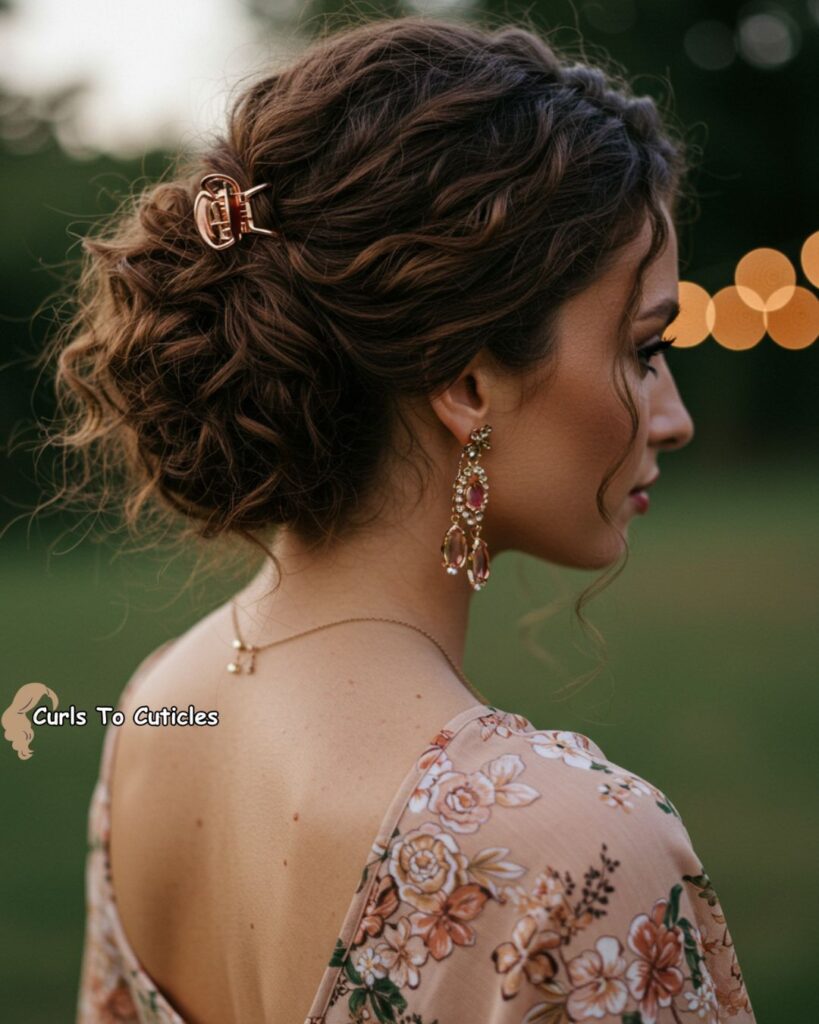 Romantic Twisted Chic Claw Clip Hairstyle