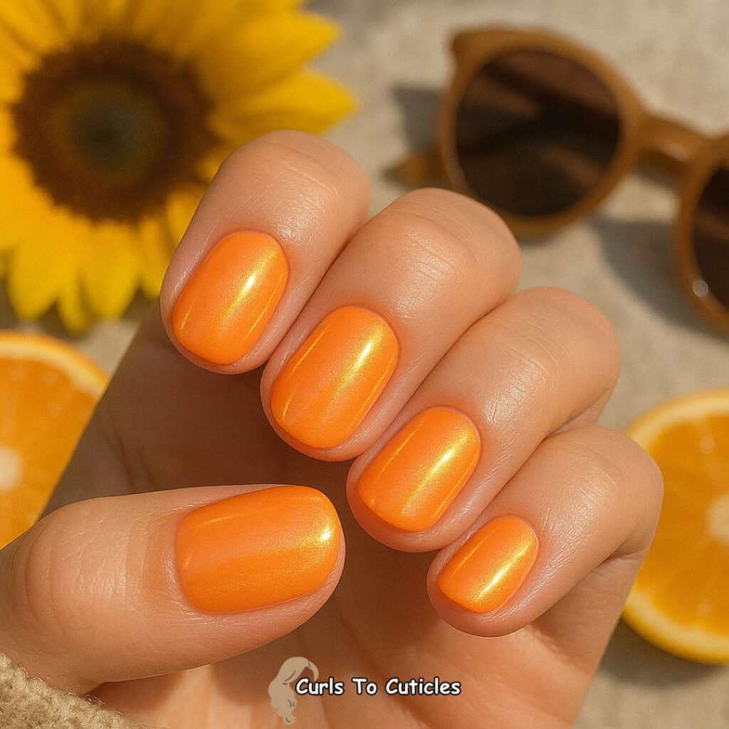 Summer Glow Glaze Donut Nails Design